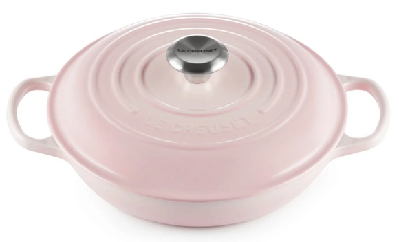 Le Creuset braadpan Campagnard 30 cm shell pink - afb. 2