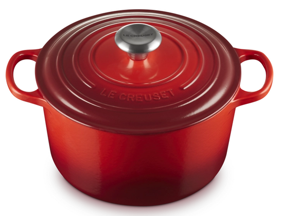 Le Creuset braadpan hoog Signature rond 24 cm 5 liter kersenrood - afb. 2