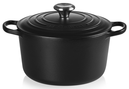 Le Creuset braadpan hoog Signature rond 24 cm 5 liter mat zwart