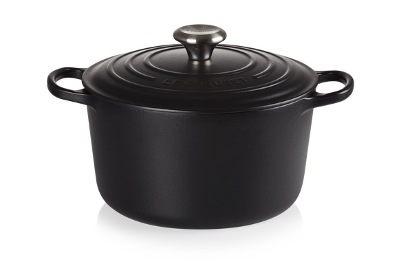 Le Creuset braadpan hoog Signature rond 24 cm 5 liter mat zwart - afb. 3