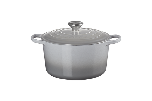 Le Creuset braadpan hoog Signature rond 24 cm 5 liter mist grey - afb. 2