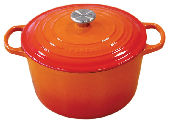 Le Creuset braadpan hoog Signature rond 24 cm 5 liter oranjerood - afb. 1