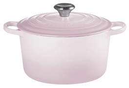 Le Creuset braadpan hoog Signature rond 24 cm 5 liter shell pink