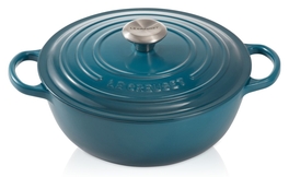 Le Creuset braadpan Marmite 26 cm deep teal