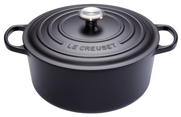 Le Creuset braadpan Signature rond 18 cm mat zwart - afb. 1