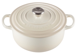 Le Creuset braadpan Signature rond 20 cm meringue