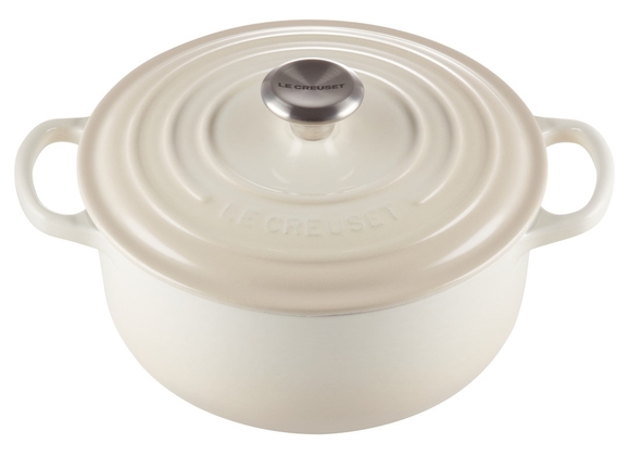 Le Creuset braadpan Signature rond 20 cm meringue - afb. 1