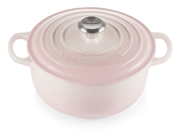 Le Creuset braadpan Signature rond 20 cm shell pink - afb. 1