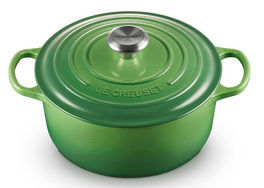 Le Creuset braadpan Signature rond 24 cm bamboo groen