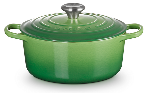 Le Creuset braadpan Signature rond 24 cm bamboo groen - afb. 2