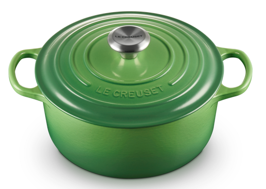 Le Creuset braadpan Signature rond 24 cm bamboo groen - afb. 1