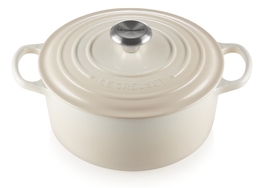 Le Creuset braadpan Signature rond 24 cm meringue