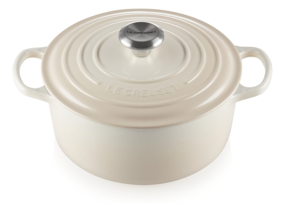 Le Creuset braadpan Signature rond 24 cm meringue - afb. 1