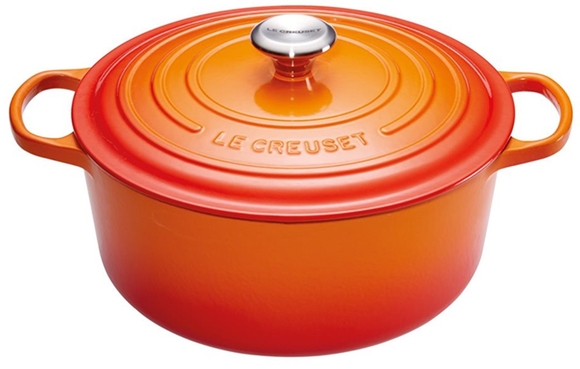 Le Creuset braadpan Signature rond 26 cm ORANJErood - afb. 1