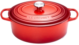 Le Creuset braadpan Signature ovaal 29 cm kersenrood