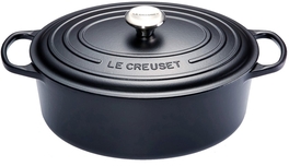 Le Creuset braadpan Signature ovaal 29 cm mat zwart