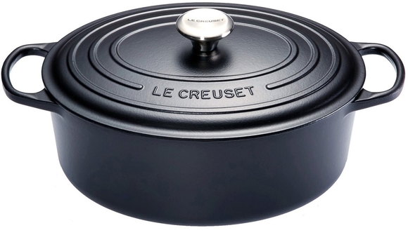 Le Creuset braadpan Signature ovaal 29 cm mat zwart - afb. 1