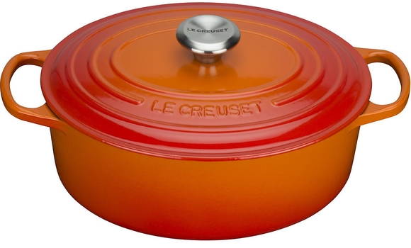 Le Creuset braadpan Signature ovaal 29 cm ORANJErood - afb. 1