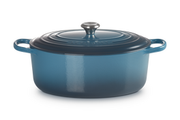 Le Creuset braadpan Signature ovaal 35 cm deep teal