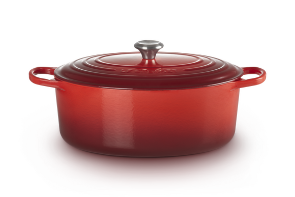 Le Creuset braadpan Signature ovaal 35 cm kersenrood - afb. 1