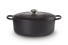 Le Creuset braadpan Signature ovaal 35 cm mat zwart