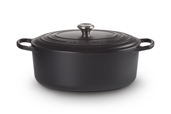 Le Creuset braadpan Signature ovaal 35 cm mat zwart - afb. 1