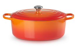 Le Creuset braadpan Signature ovaal 35 cm oranjerood