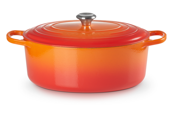 Le Creuset braadpan Signature ovaal 35 cm oranjerood - afb. 1