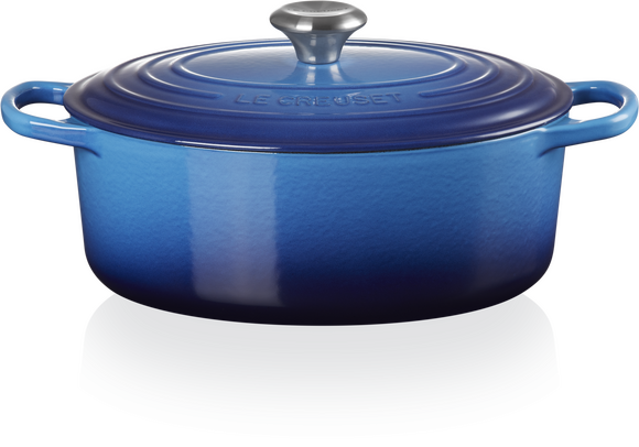 Le Creuset braadpan Signature ovaal 29 cm azure - afb. 1