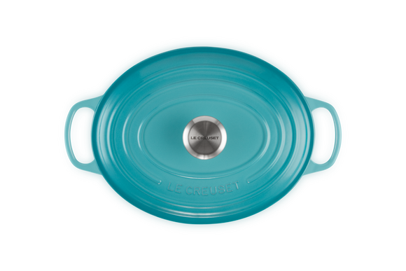 Le Creuset braadpan Signature ovaal 29 cm caribbean blue - afb. 4