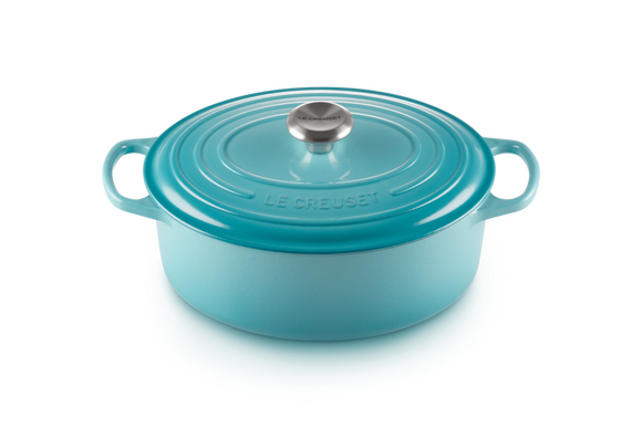 Le Creuset braadpan Signature ovaal 29 cm caribbean blue - afb. 2