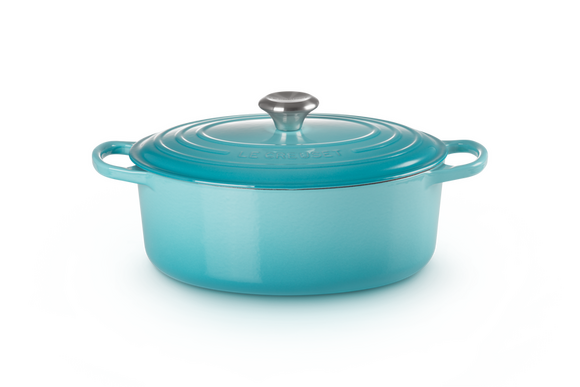 Le Creuset braadpan Signature ovaal 29 cm caribbean blue - afb. 1