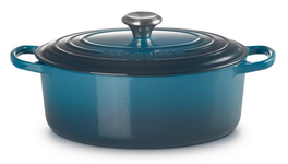 Le Creuset braadpan Signature ovaal 29 cm deep teal