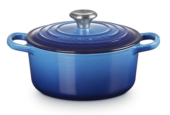 Le Creuset braadpan Signature rond 18 cm azureblauw - afb. 1