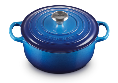 Le Creuset braadpan Signature rond 20 cm azureblauw - afb. 1