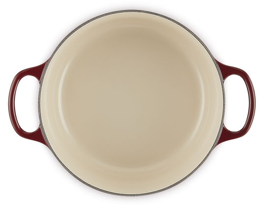 Le Creuset braadpan Signature rond 24 cm rhone messing knop - afb. 3