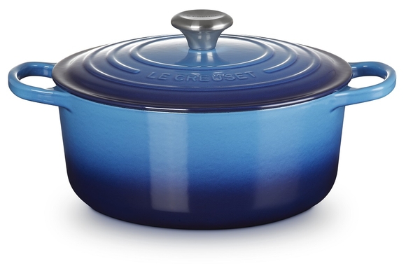 Le Creuset braadpan Signature rond 26 cm azureblauw - afb. 1