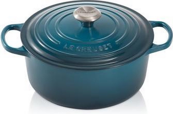 Le Creuset braadpan Signature rond 26 cm deep teal - afb. 1