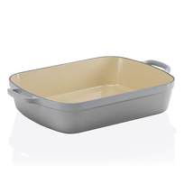 Le Creuset gietijzer braadslede 33 cm mist grey