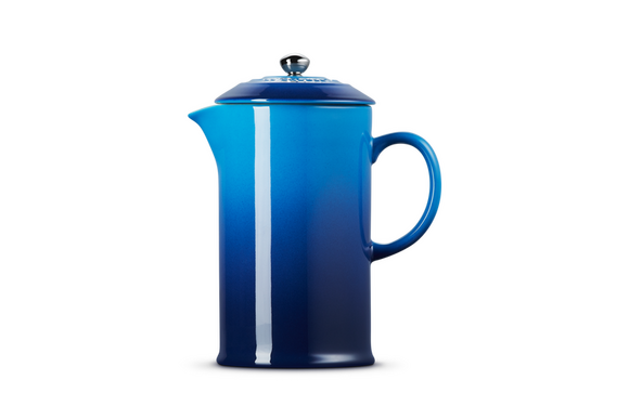 Le Creuset cafetiere koffiezetter aardewerk 1 ltr 22 cm azureblauw - afb. 3