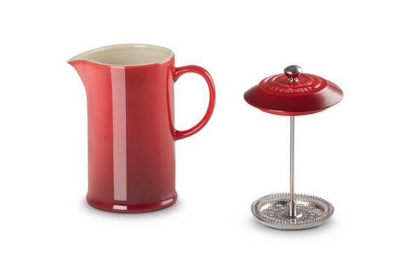 Le Creuset cafetiere koffiezetter aardewerk 1 ltr 22 cm kersenrood - afb. 3