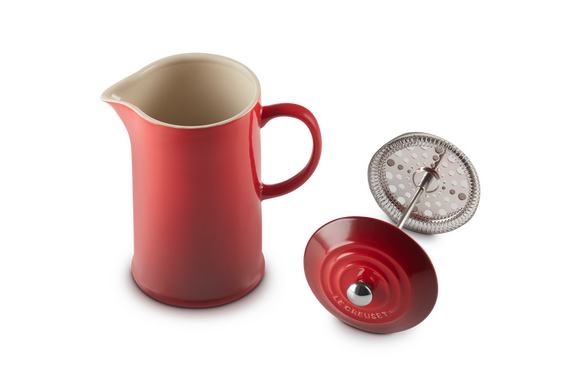 Le Creuset cafetiere koffiezetter aardewerk 1 ltr 22 cm kersenrood - afb. 6