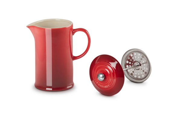 Le Creuset cafetiere koffiezetter aardewerk 1 ltr 22 cm kersenrood - afb. 7