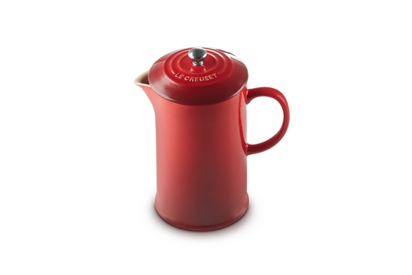 Le Creuset cafetiere koffiezetter aardewerk 1 ltr 22 cm kersenrood - afb. 2