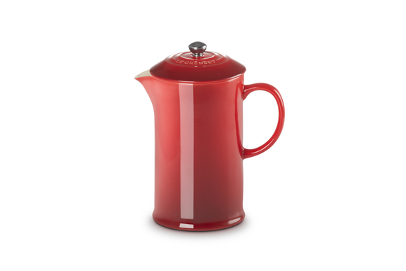 Le Creuset cafetiere koffiezetter aardewerk 1 ltr 22 cm kersenrood - afb. 1