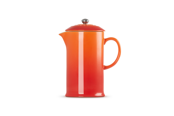 Le Creuset cafetiere koffiezetter aardewerk 1 ltr 22 cm oranjerood - afb. 3