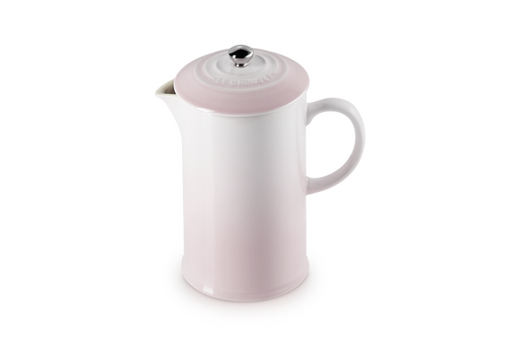 Le Creuset cafetiere koffiezetter aardewerk 1 ltr 22 cm shell pink - afb. 2