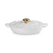 Le Creuset campagnard bloesem signature braadpan 26 cm Wit met messing kleur knop - afb. 2