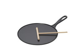 Le Creuset crepe pan gietijzer 27 cm mat zwart