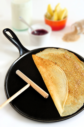 Le Creuset crepe pan gietijzer 27 cm mat zwart - afb. 3